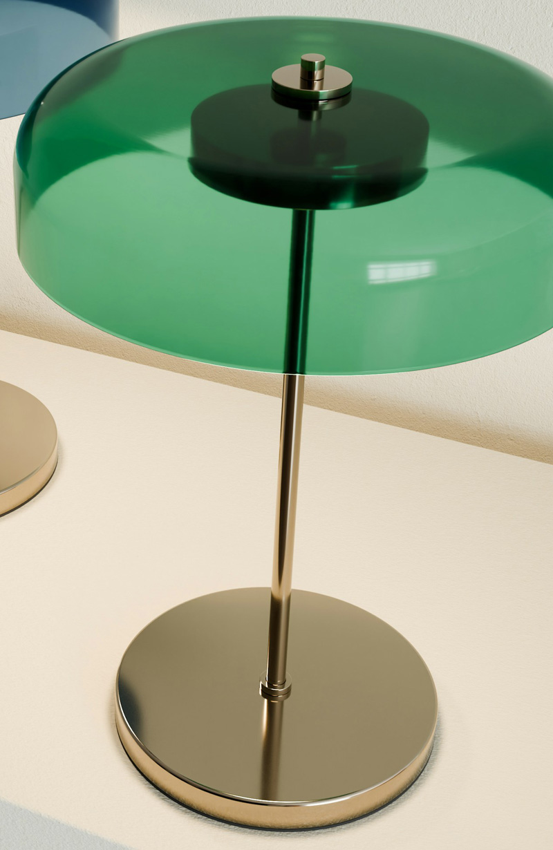 green minimalist desk lamp