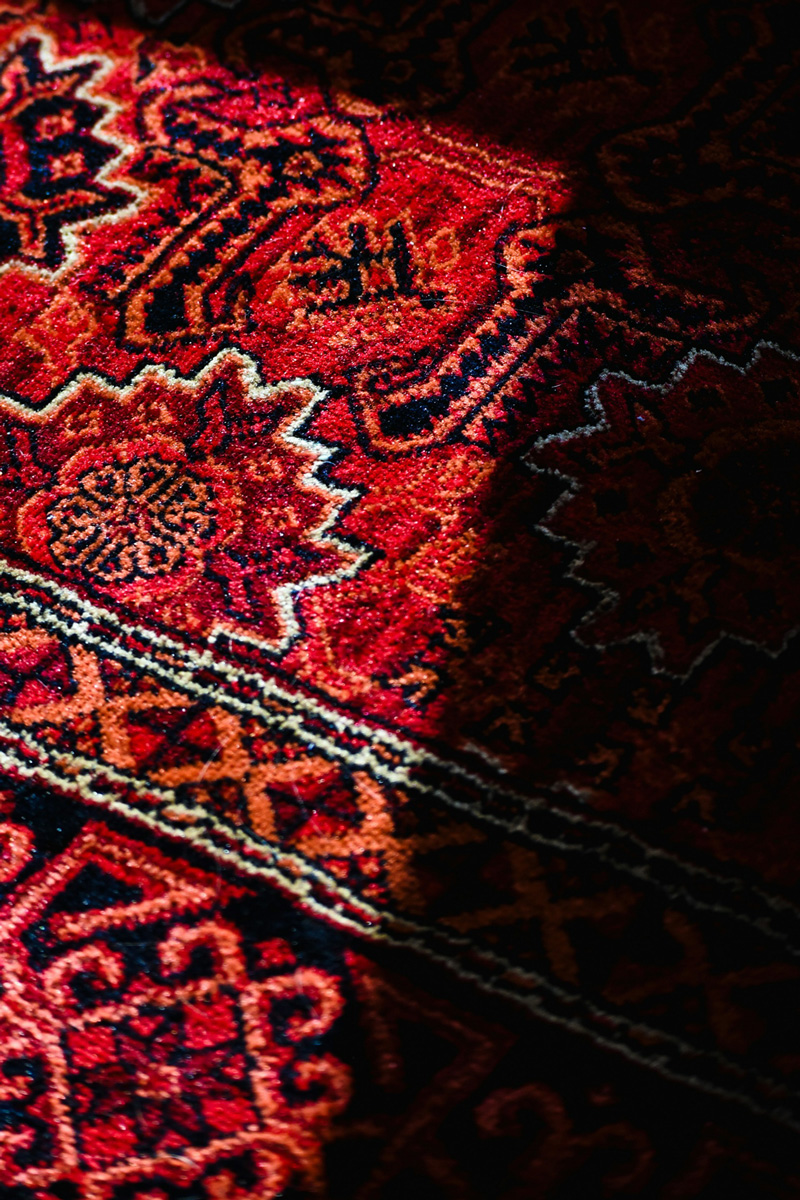 red Persian rug