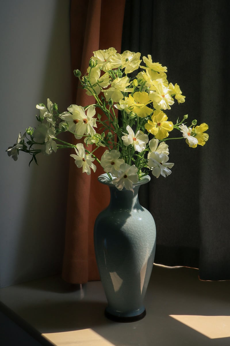 Ceramic Vase with Flowers