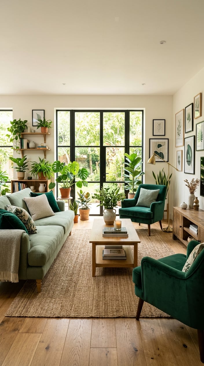 Emerald Green Living Room Idea 9 Sage and Emerald Fresh Nature Inspired