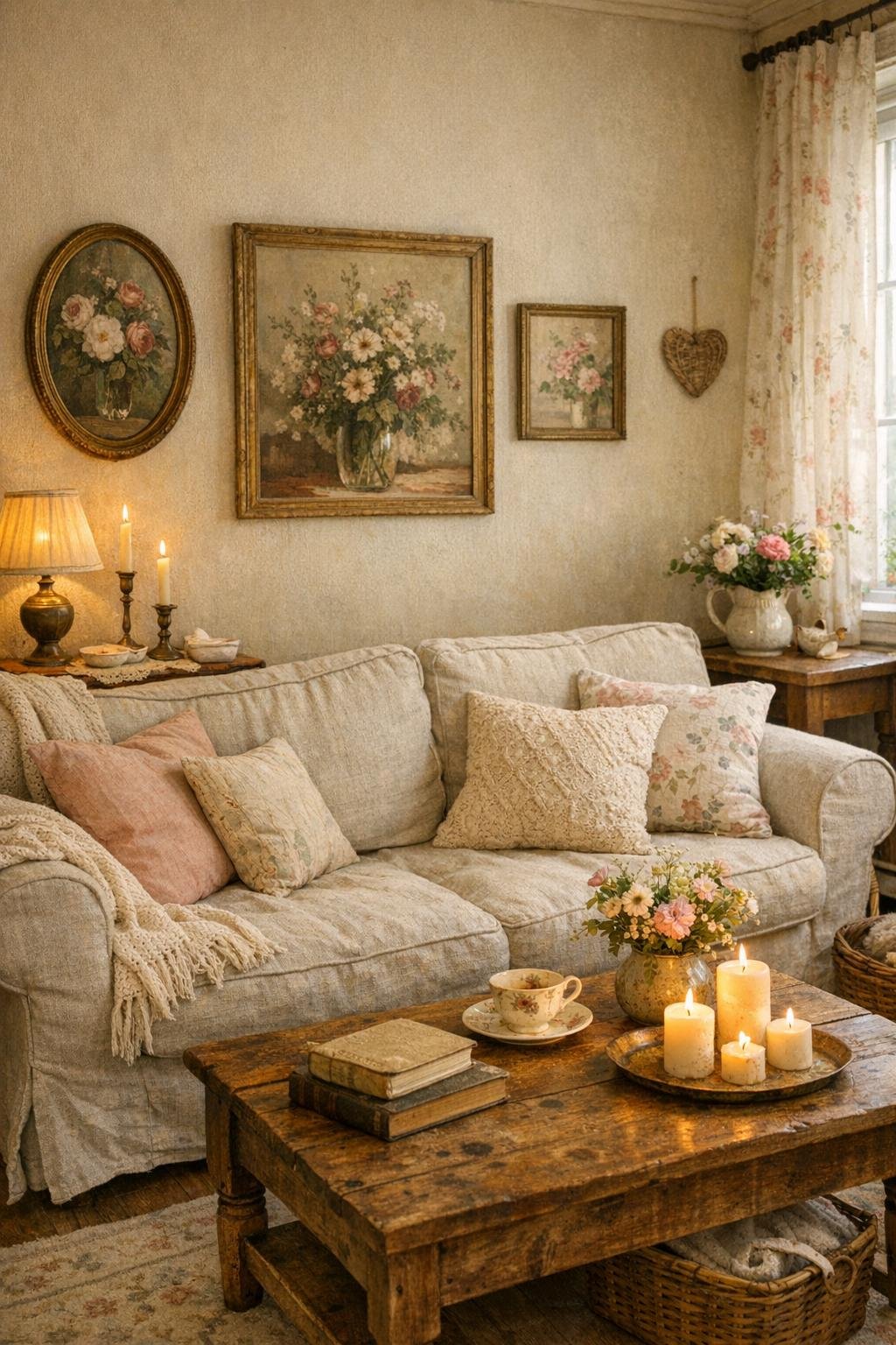 Pink Cottagecore Living Room Decor Idea 2 Aesthetic Details
