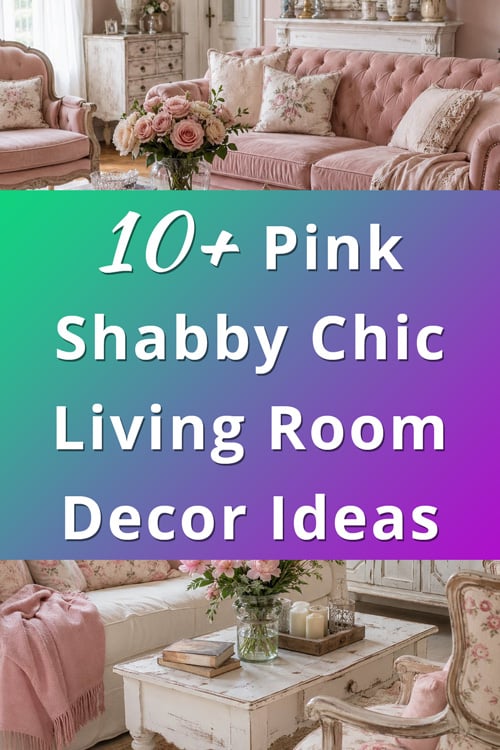 Pink Romantic Shabby Chic Living Room Decor Ideas