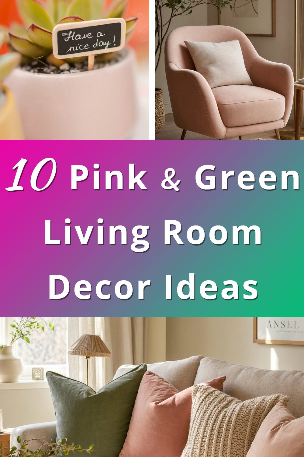 10 Pink and Green Decor Ideas for a Stylish Living Room | AZMIND