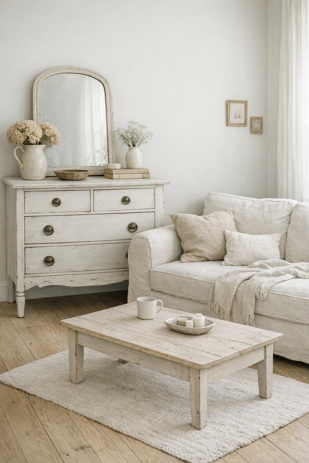 10 Budget Shabby Chic Living Room Ideas for First-Time Homeowners | AZMIND