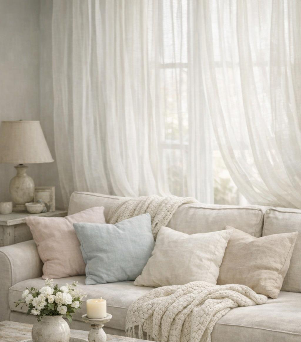 Shabby Chic Living Room 3 Soft Layered Textiles