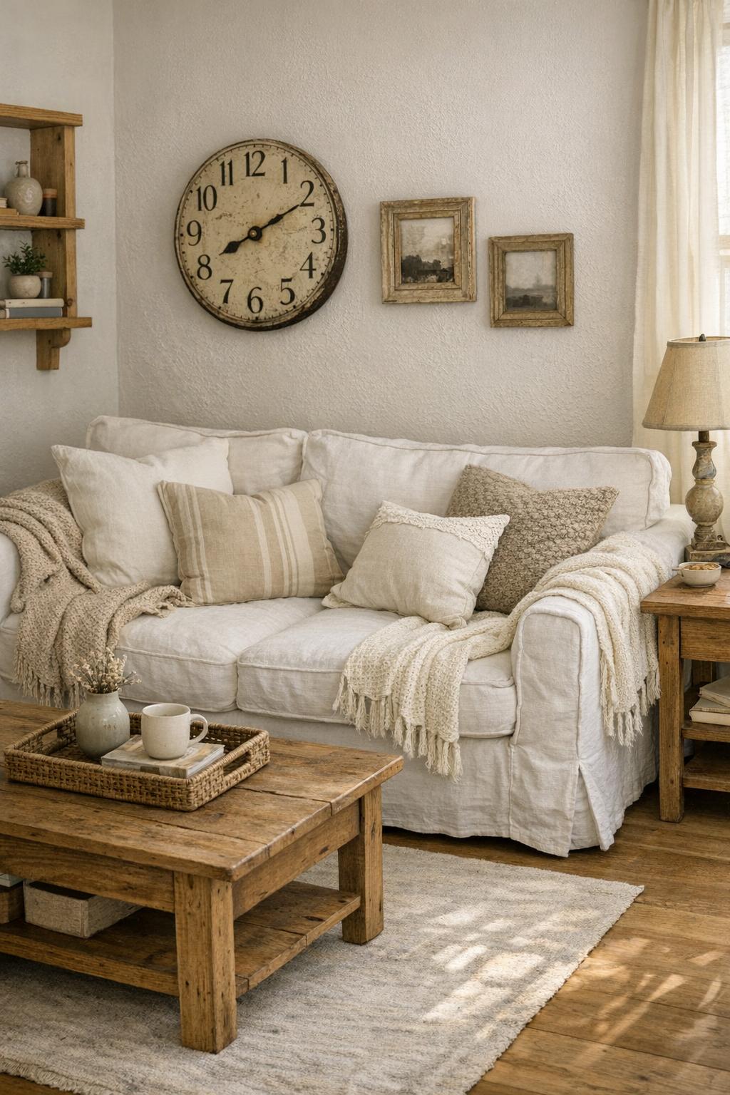 Shabby Chic Living Room Idea for Renters 1 Layered Slipcovers