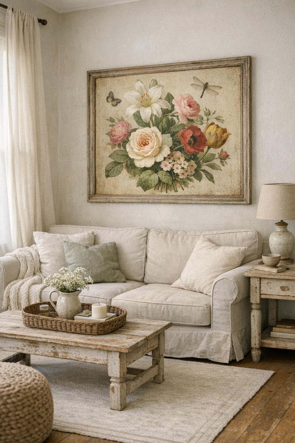 10+ Shabby Chic Living Room Ideas for Renters Who Can’t Paint or ...