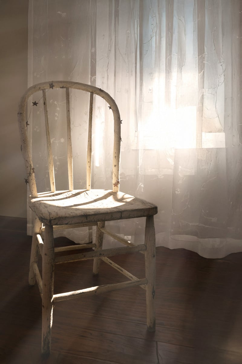 Vintage chair Light Airy Curtains