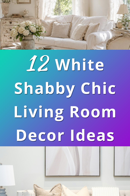 White Shabby Chic Living Room Decor Ideas