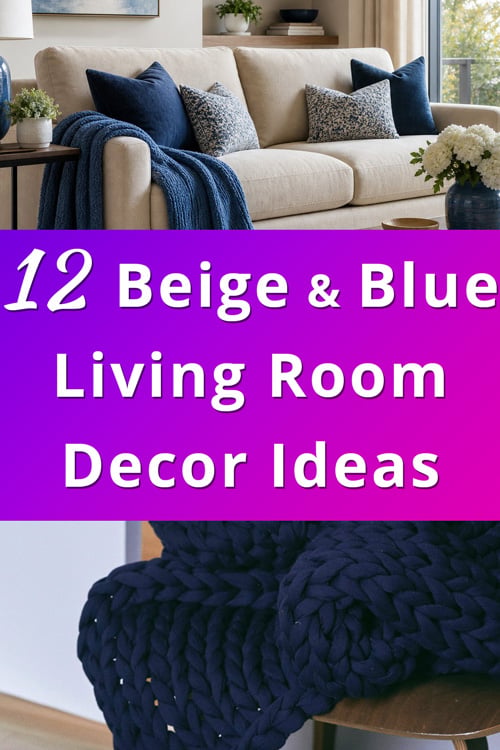 Beige and Blue Living Room Decor Ideas