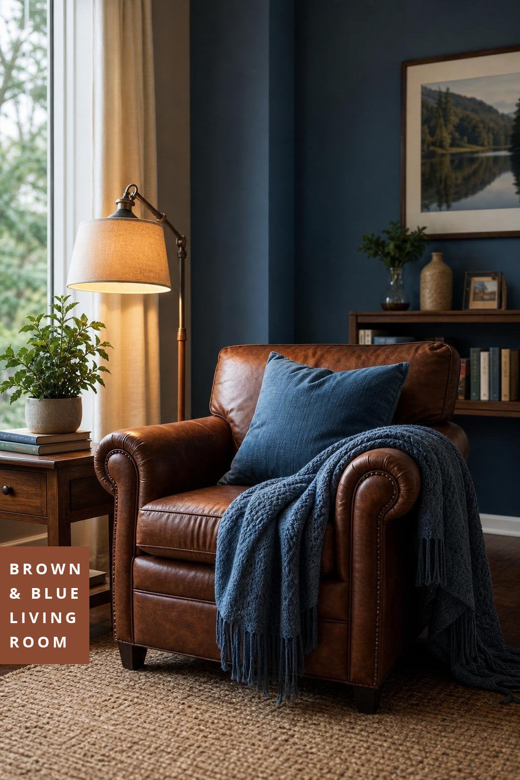 Brown and Blue Living Room Decor Idea 2 Cozy Corners