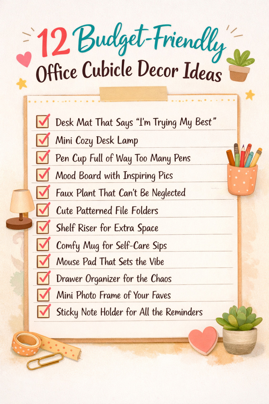 Budget Friendly Office Cubicle Decor Ideas