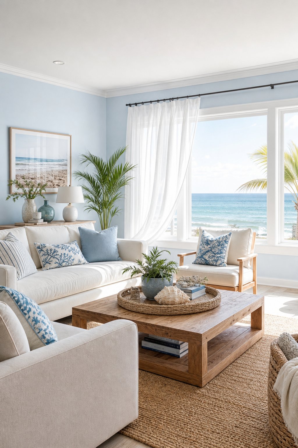 Coastal Living Room Paint Color 10 Morning Tide C9DCEB