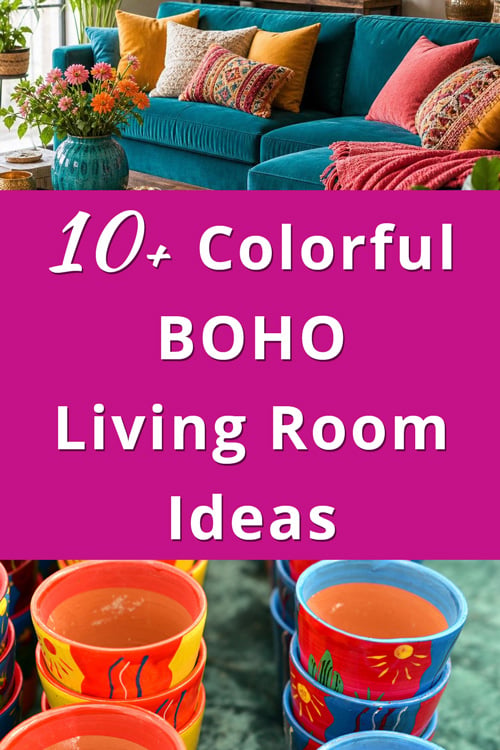Colorful BOHO Living Room Decor Ideas