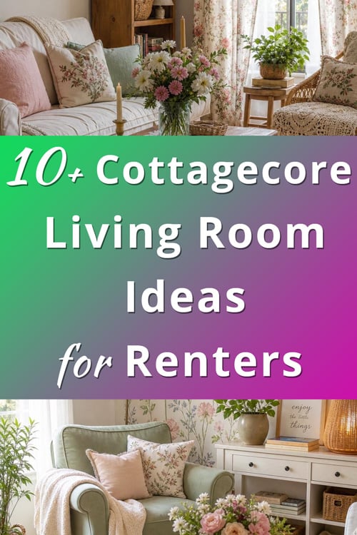 Cottagecore Living Room Decor Ideas for Renters 2