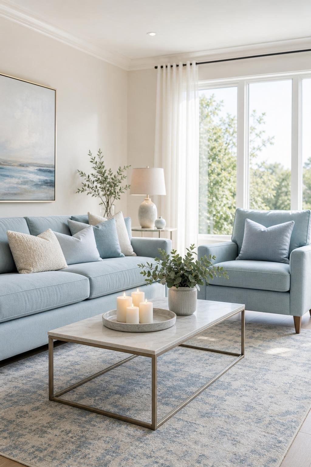 Light Blue Living Room Decor Idea 5 Furniture