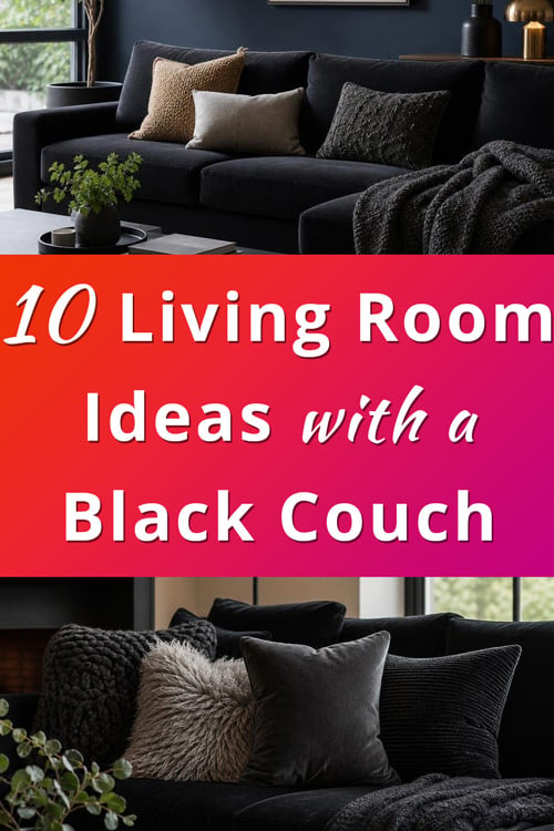 Living Room Decor Ideas with a Black Couch