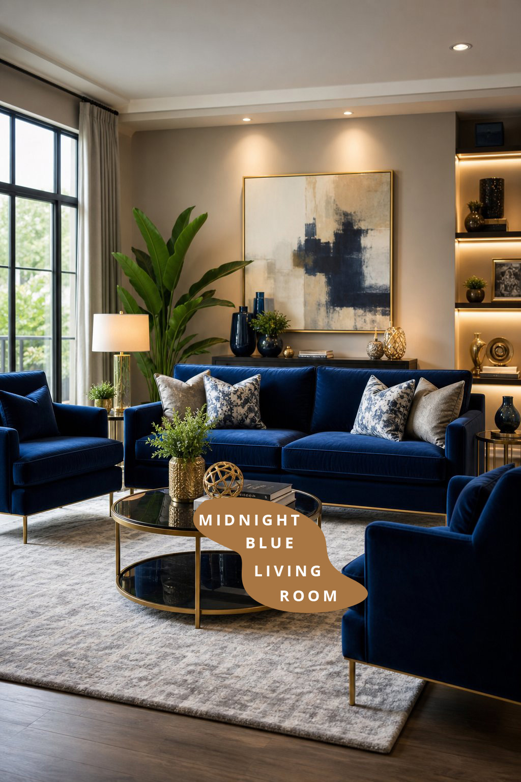Midnight Blue Living Room Decor Idea 3 Furniture