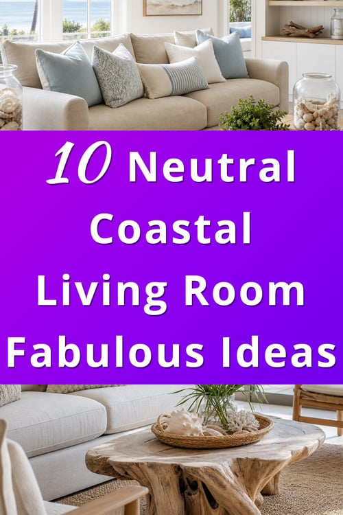 Neutral Coastal Living Room Decor Ideas
