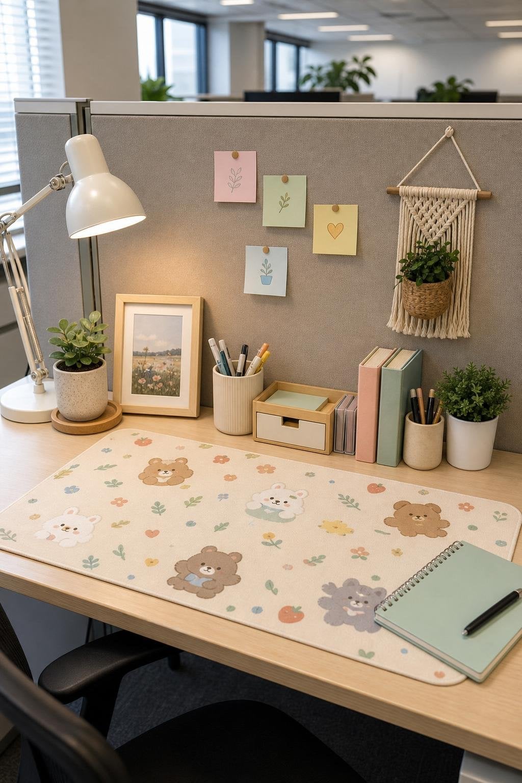 Office Cubicle Decor Idea on a Budget 1 Cute Desk Mat