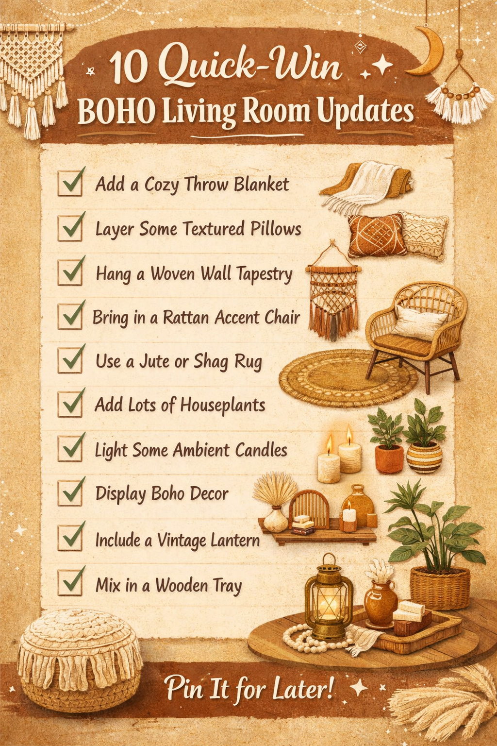 quick win boho living room updates