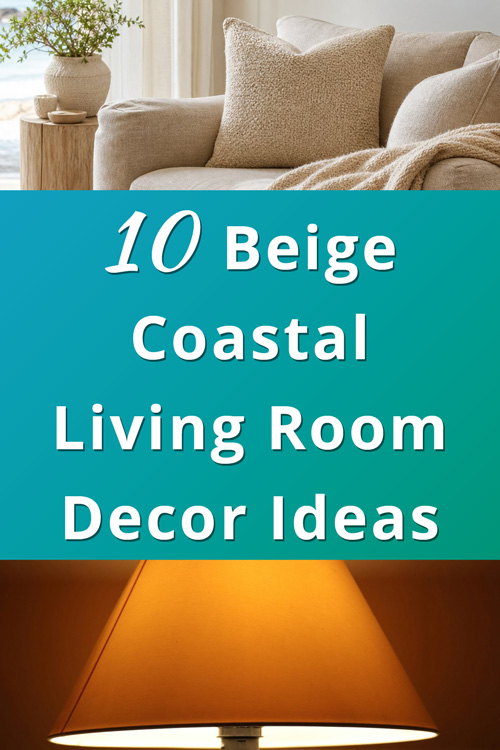Beige Coastal Living Room Decor Ideas