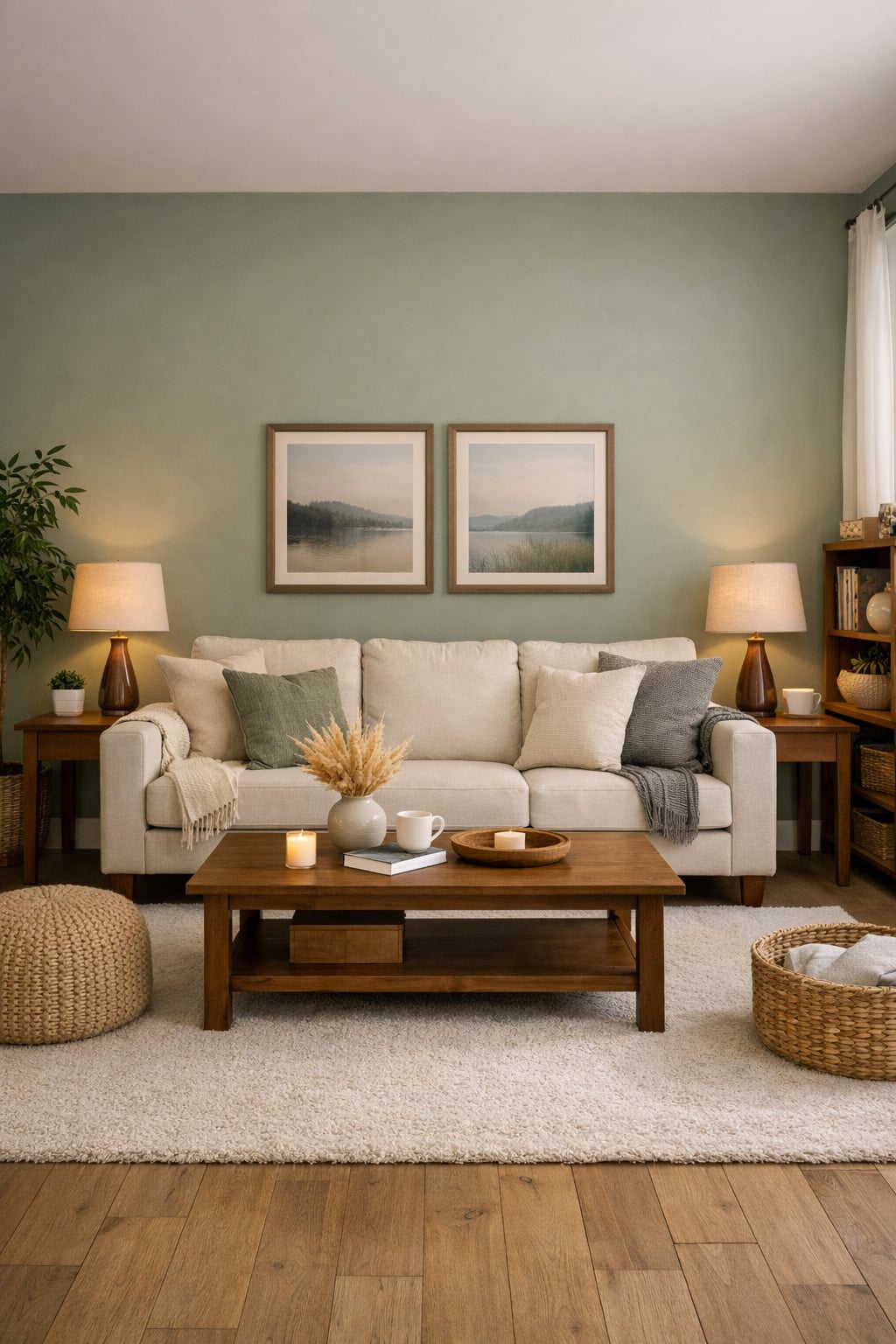 Best Green Paint Colors for Living Rooms 5 Benjamin Moore Saybrook Sage HC 114
