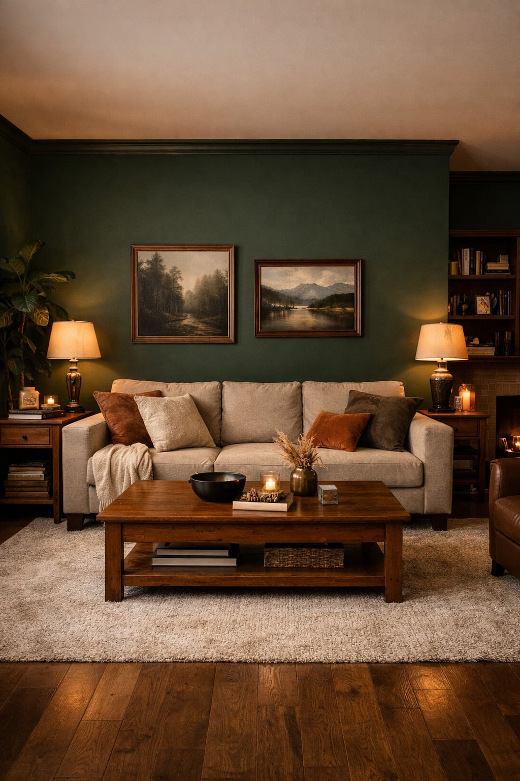 Best Green Paint Colors for Living Rooms 6 Behr Royal Orchard PPU11 01