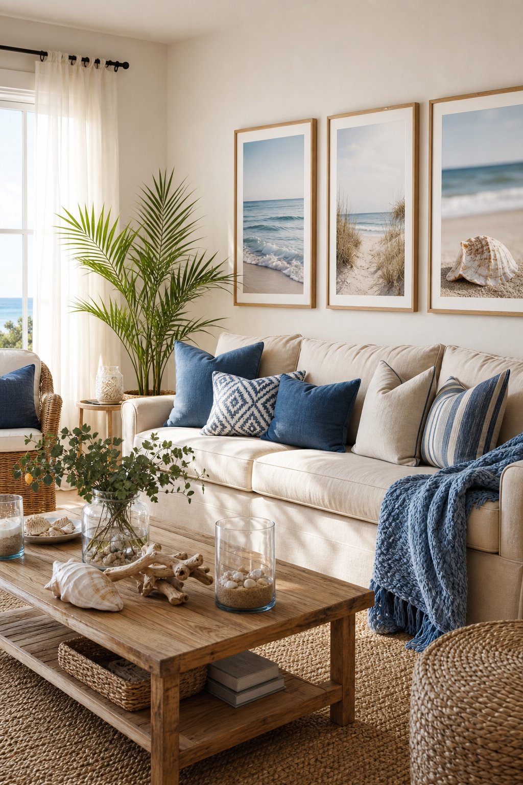 Budget Coastal Living Room Decor Idea 5 Printable Artwork