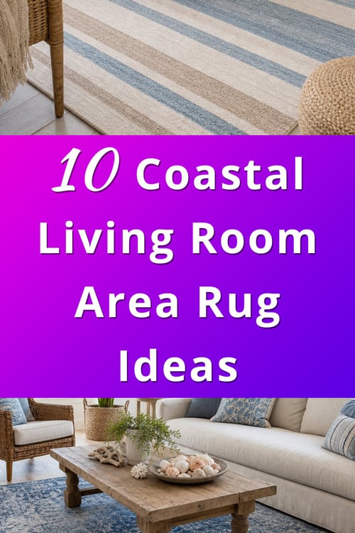 Coastal Living Room Area Rug Ideas