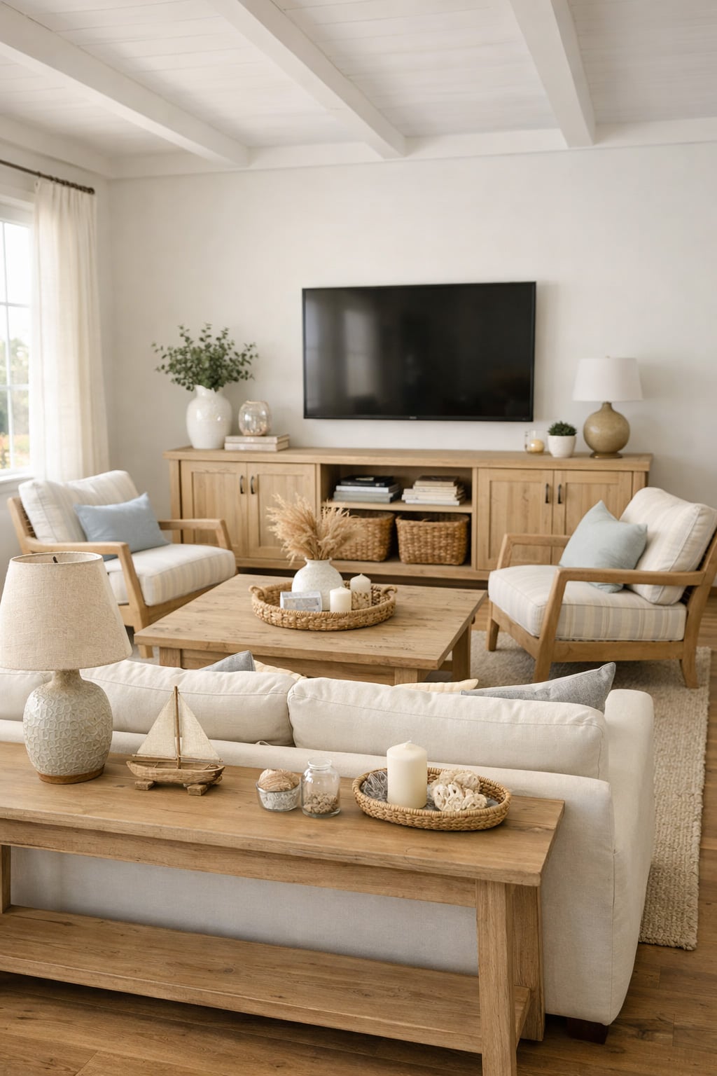 Coastal Living Room Layout Idea 2 Farmhouse Coastal Layout