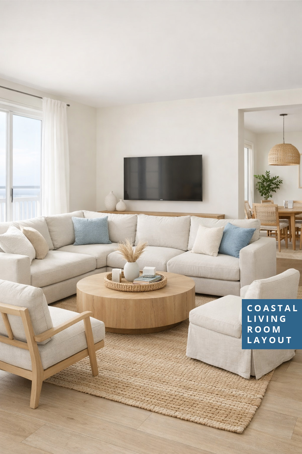 Coastal Living Room Layout Idea 5 Sectional Setup