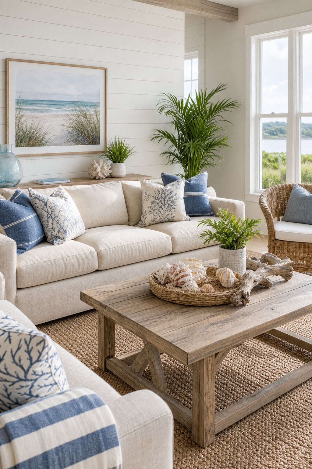 Coastal Living Room Wall Decor Idea 7 Shiplap Accent Wall
