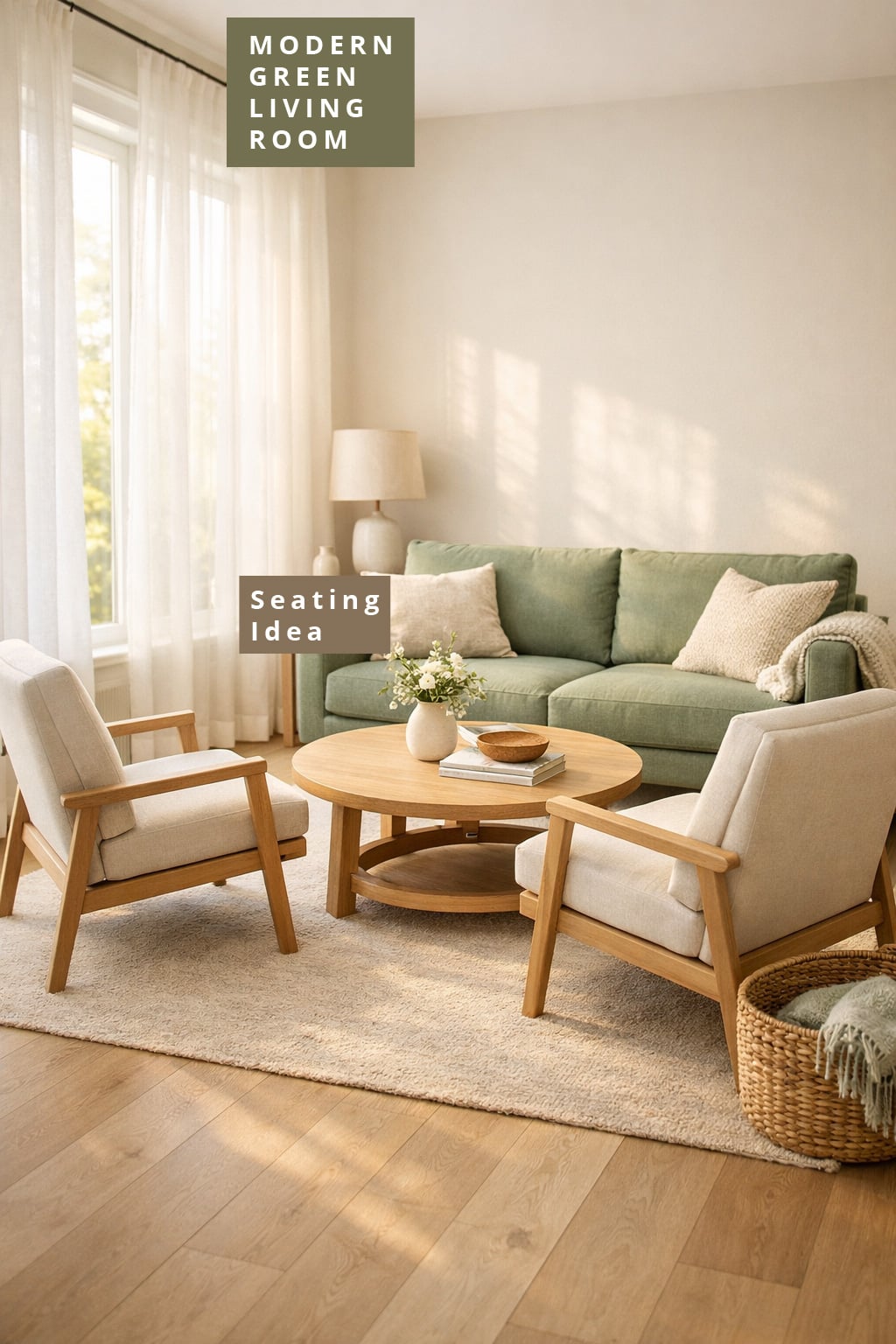 Modern Green Living Room Decor Idea 8 Seating Plan