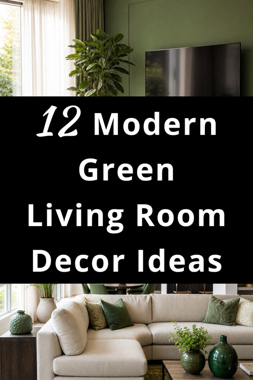 Modern Green Living Room Decor Ideas