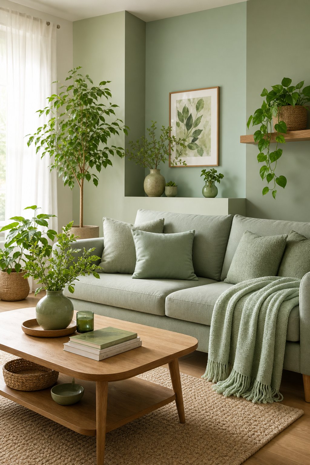 Small Green Living Room Decor Idea 1 Soft Layers