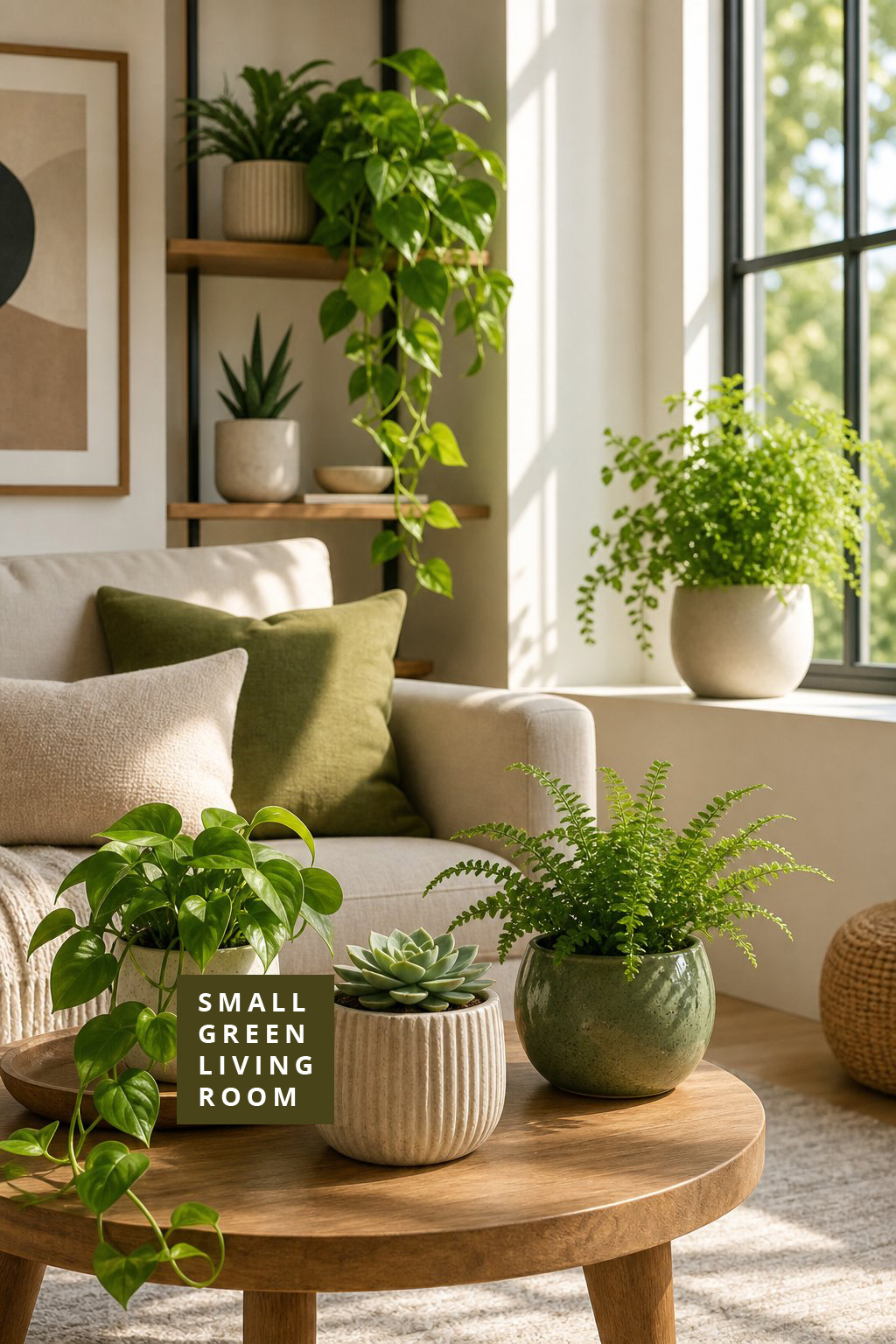 Small Green Living Room Decor Idea 5 Plants