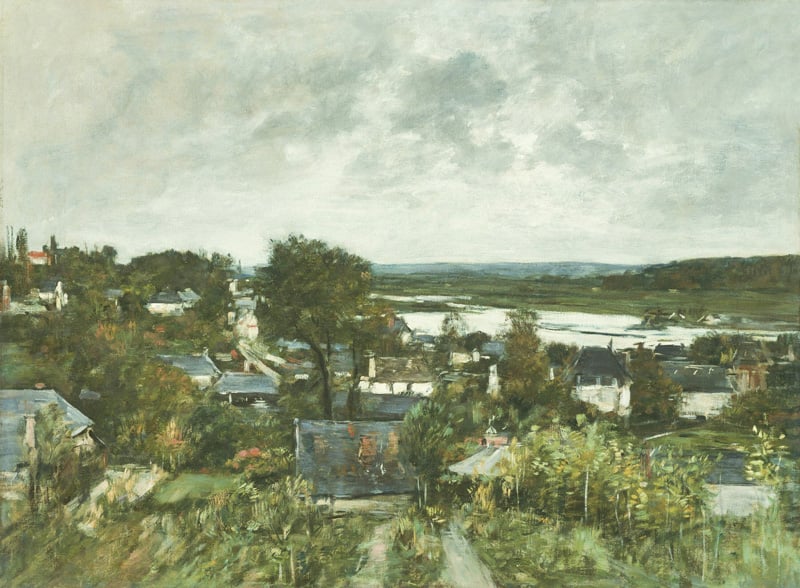 Art Eugene Louis Boudin, La Touques near Deauville Place France, 1883