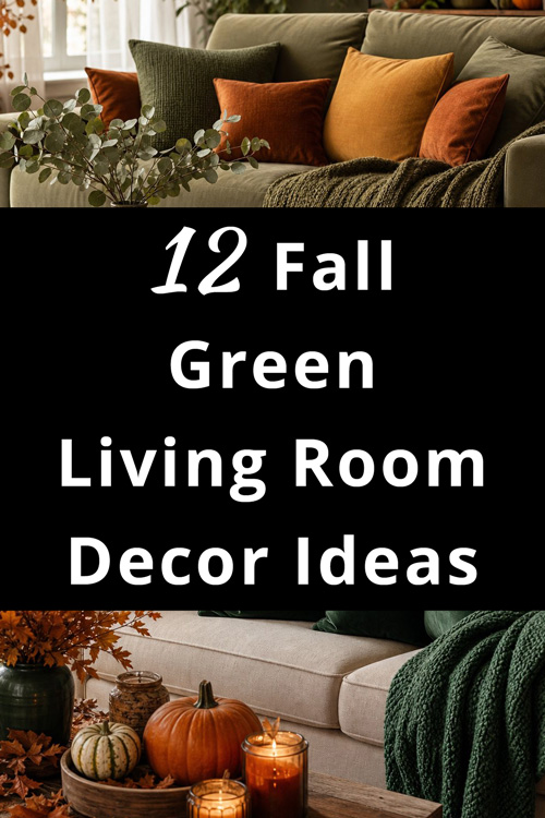 Fall Green Living Room Decor Ideas