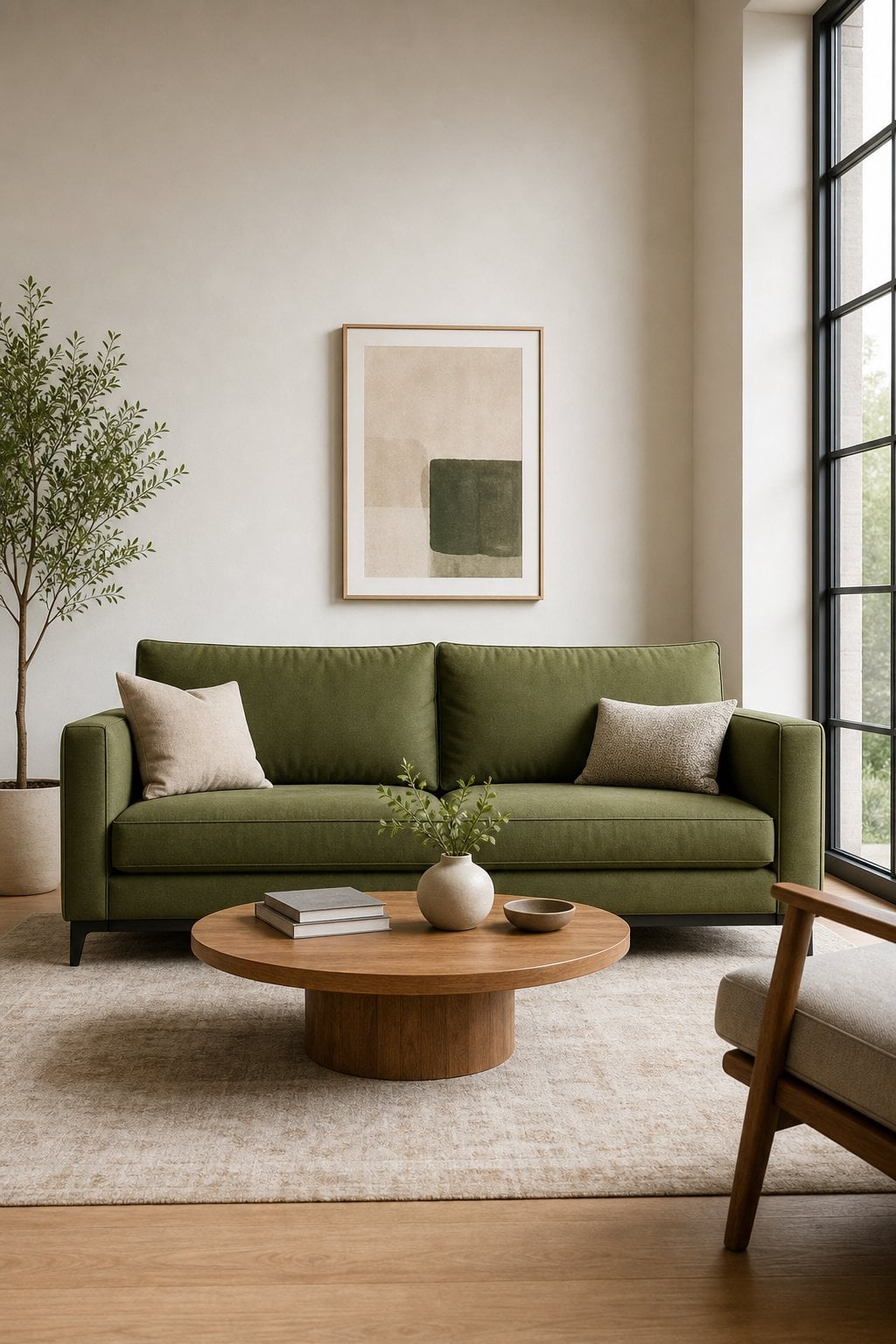 Green Sofa Living Room Idea 3 Minimalist