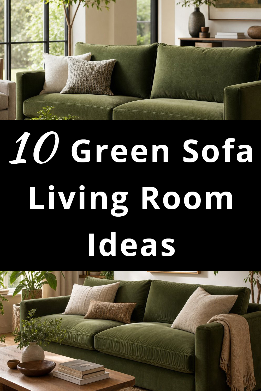 Green Sofa Living Room Ideas pin 1