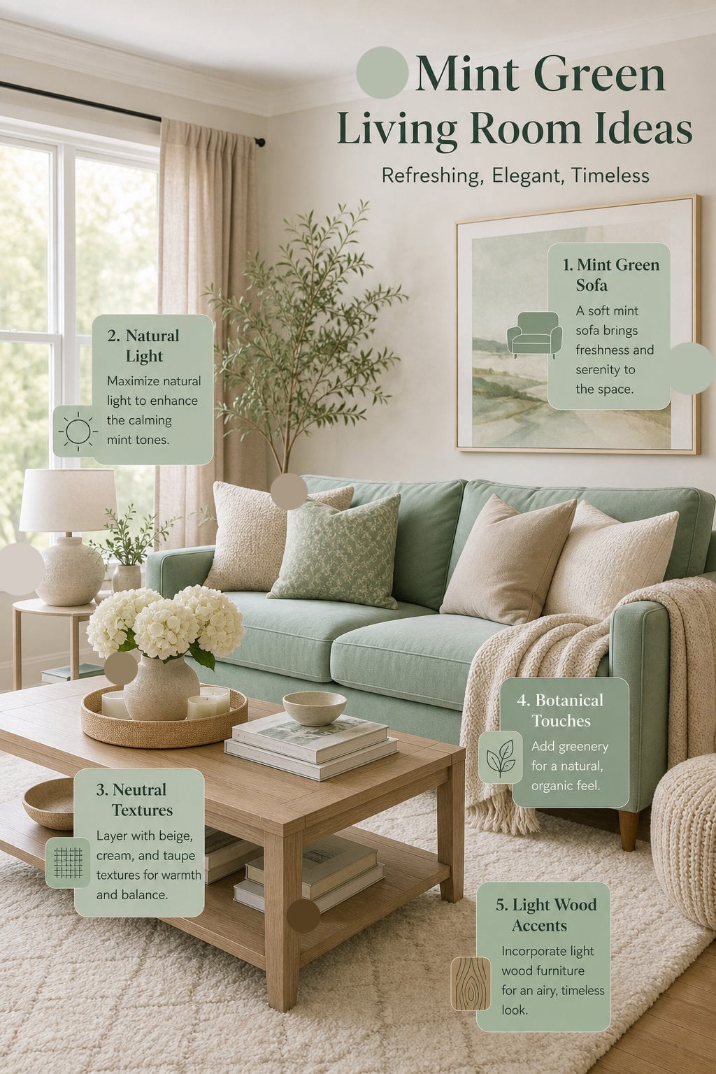 Mint Green Living Room Decor Idea 2 1