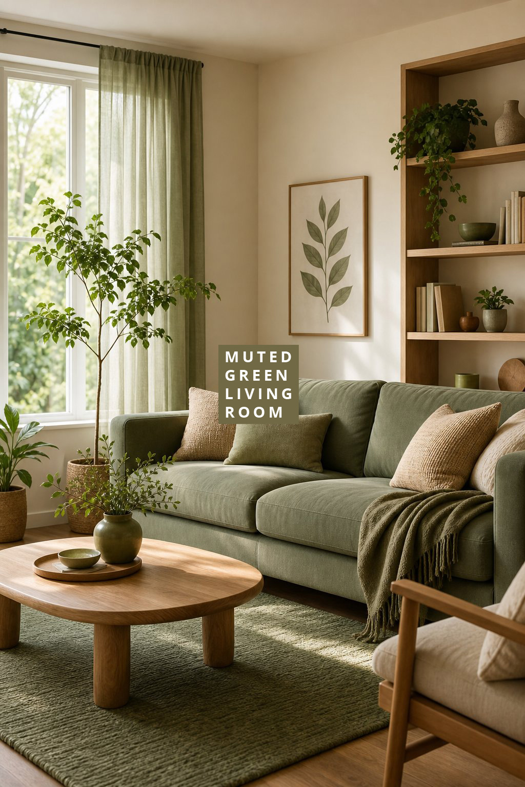 Muted Green Living Room Decor Idea 4 Artwork