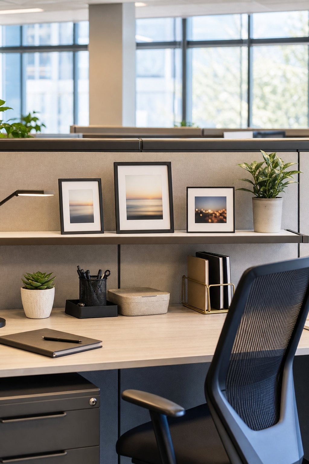 Aesthetic Office Cubicle Decor Idea 9 Simple Desk Frames