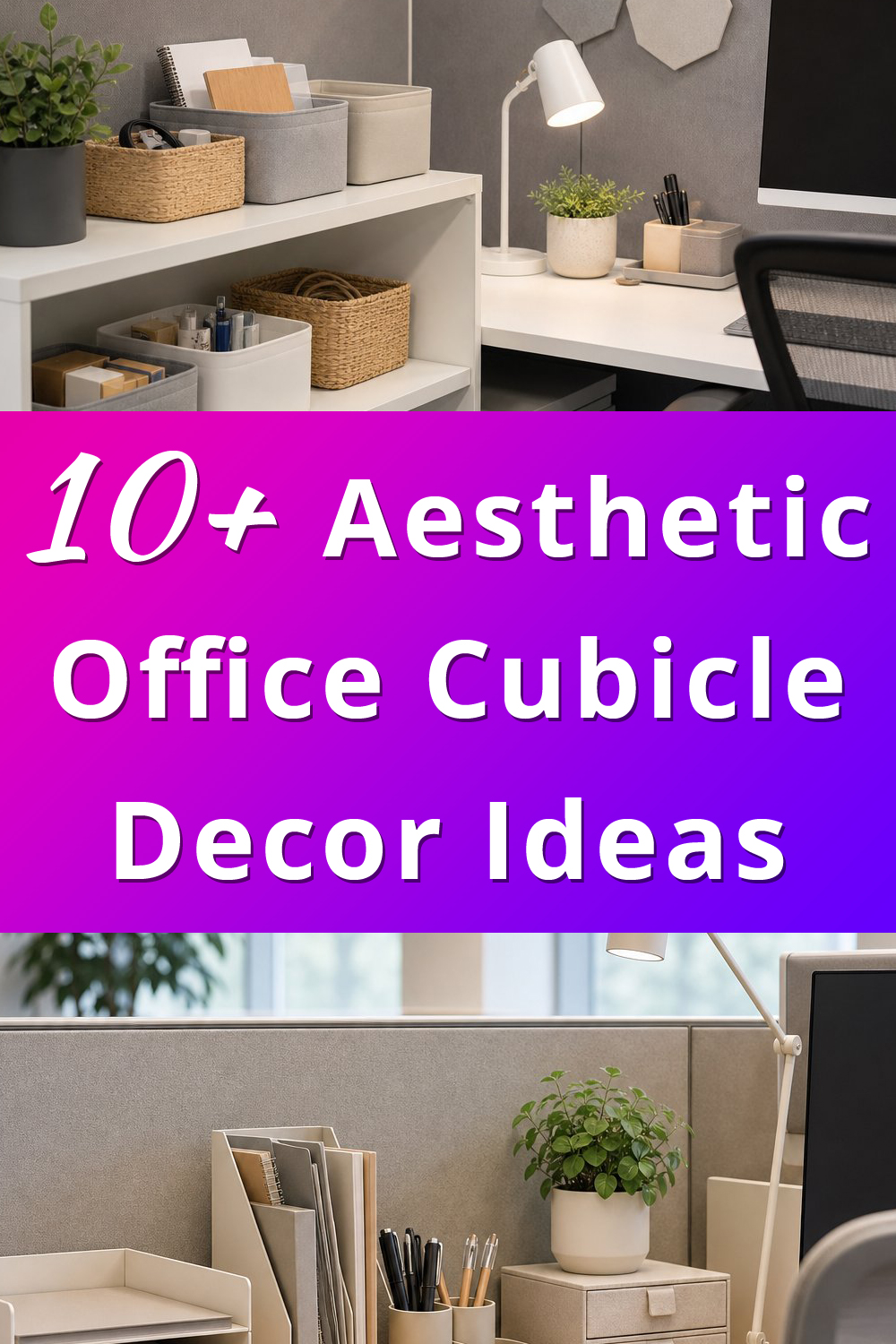 Aesthetic Office Cubicle Decor Ideas p1