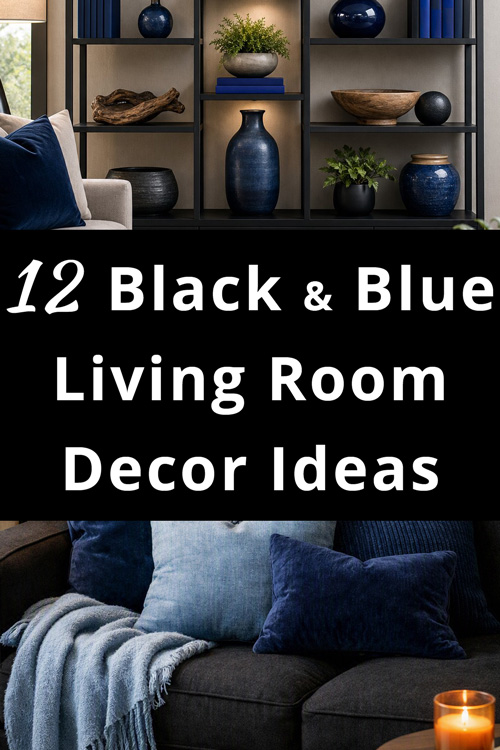 Black and Blue Living Room Decor Ideas
