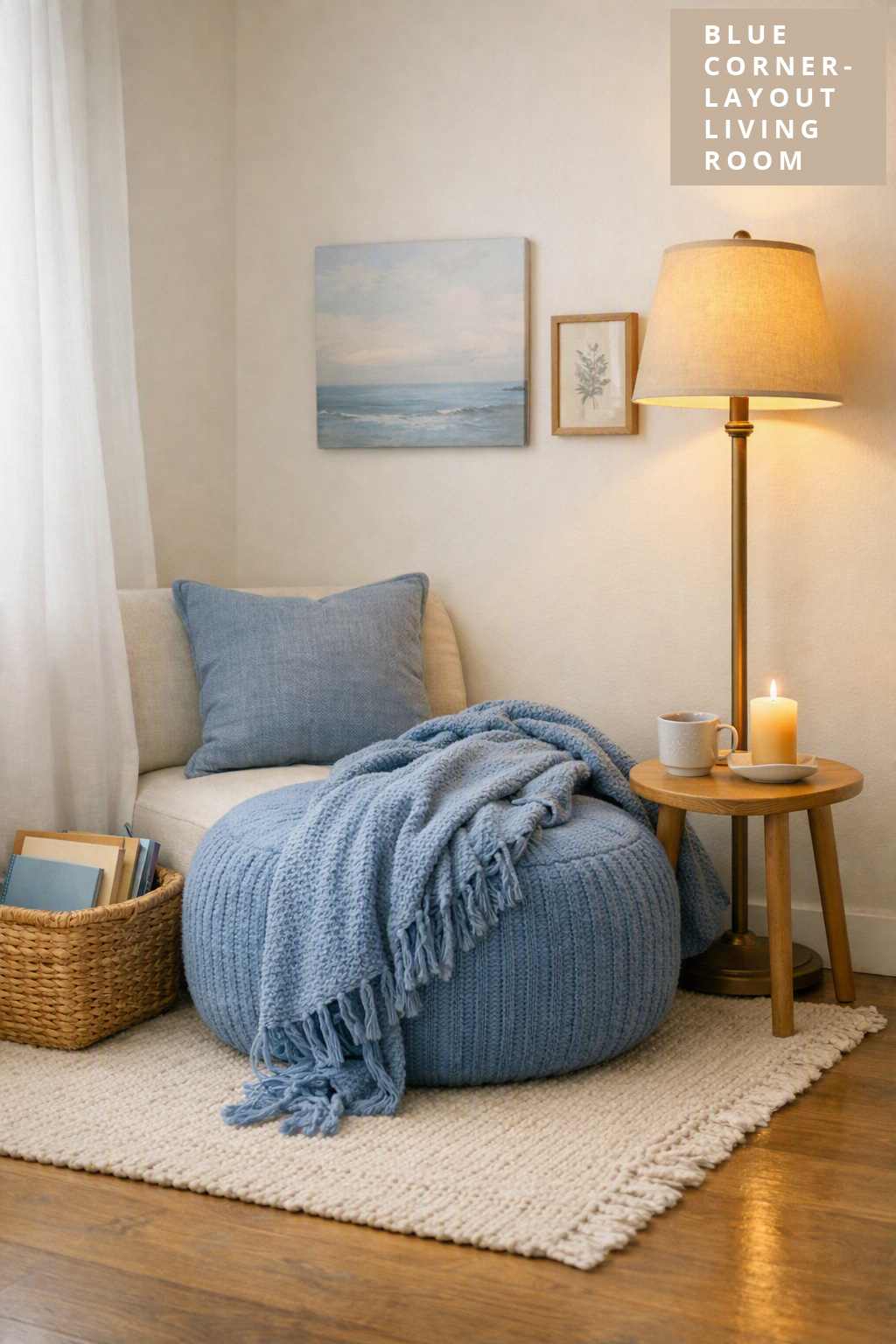 Blue Living Room Decor Idea Corner Layout 8 mini reading nook
