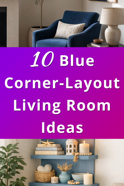 Blue Living Room Decor Ideas for Corner Layouts