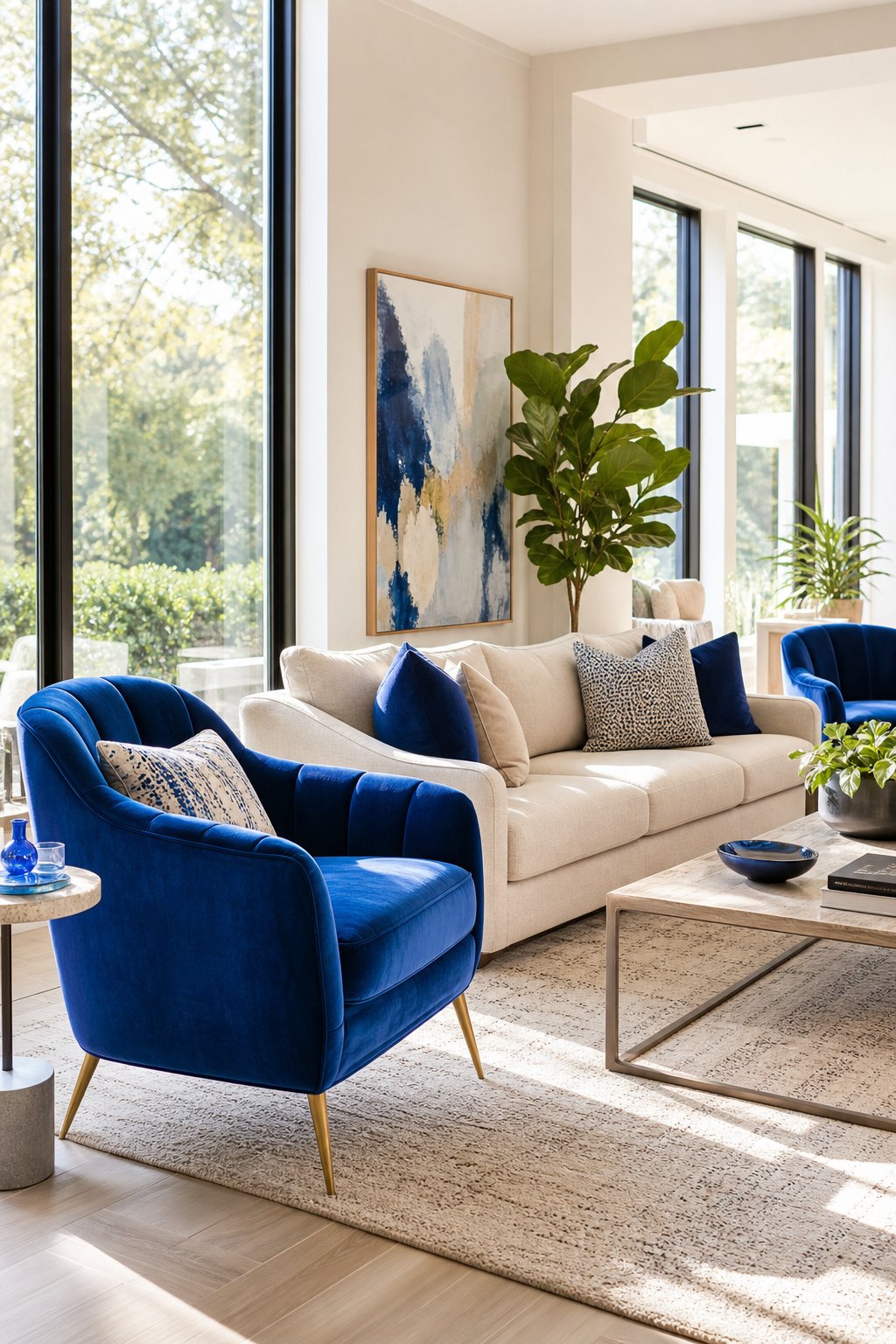 Blue Living Room Ideas Natural Light 4 Accent Chairs