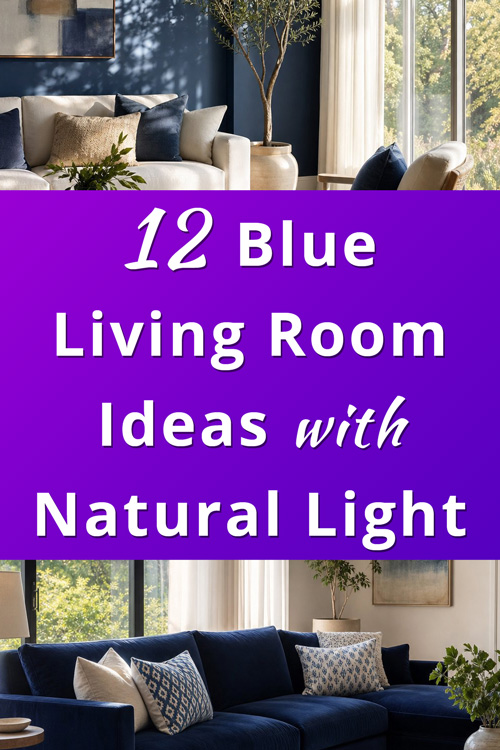 Blue Living Room Ideas Natural Light
